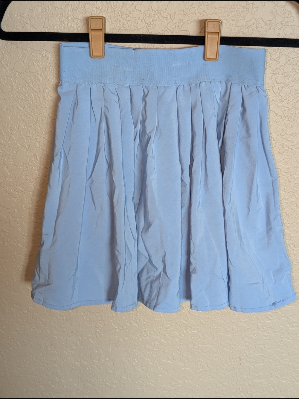Light Blue Pleated Women’s Skirt With Shorts